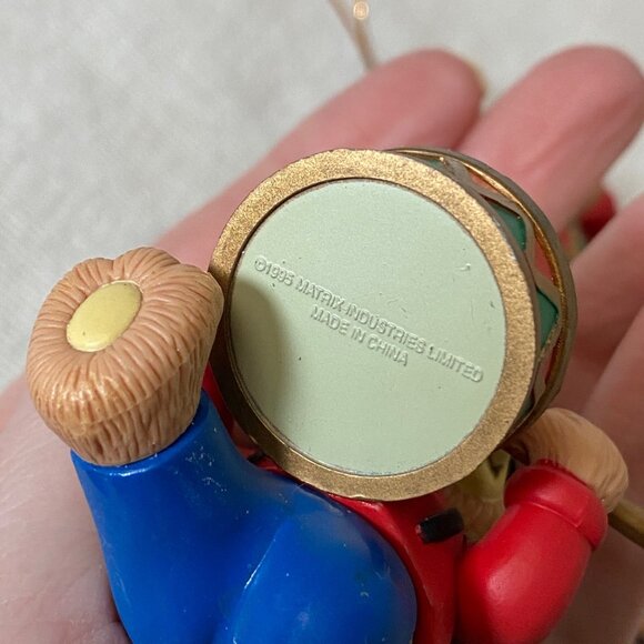 1995 Matrix Industries Little Drummer Bear Christmas Ornament Set of 4 - Picture 9 of 9